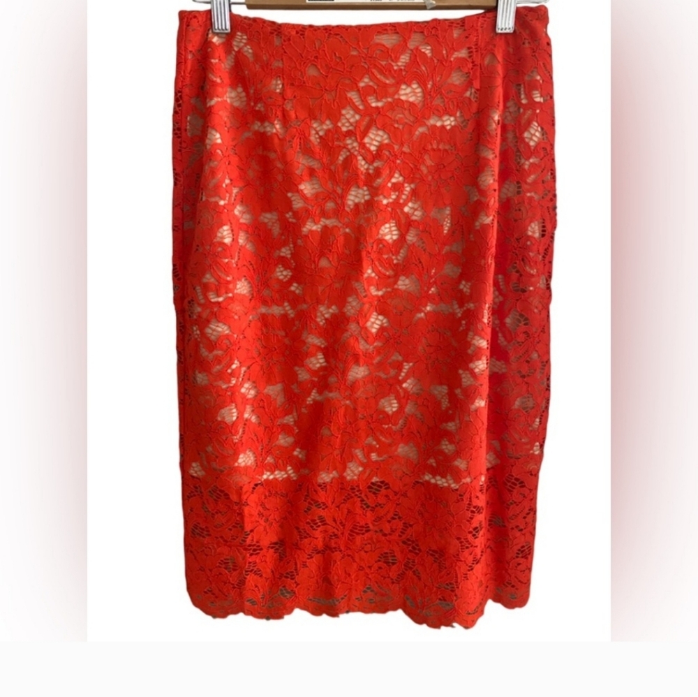 Paris Sunday Lace Pencil Skirt / Medium